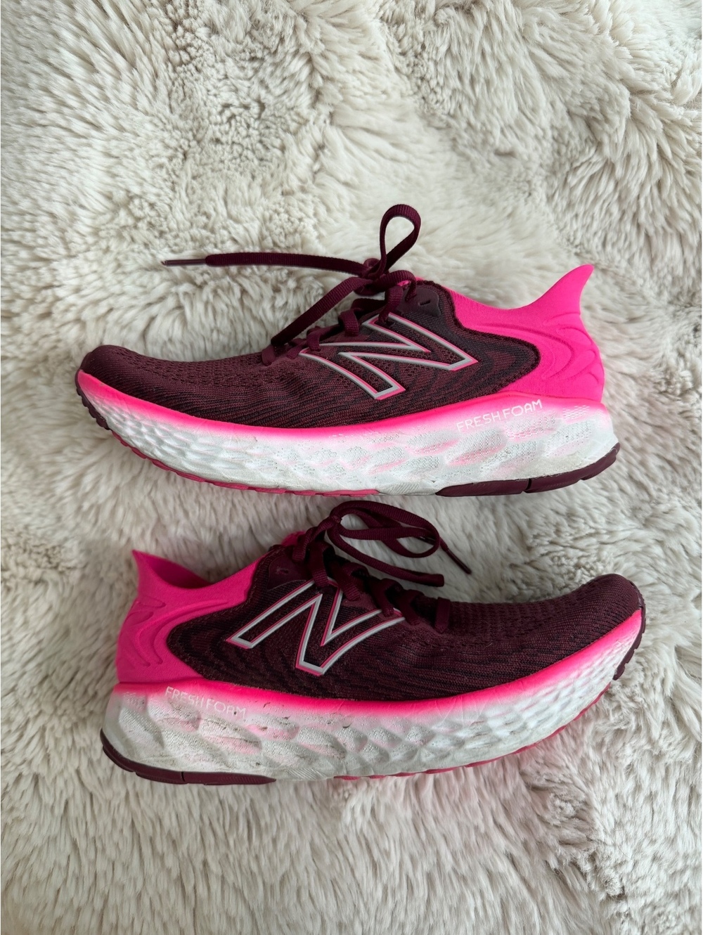 New Balance Women's Fresh Foam Running Shoes 1080v11 Garnet / Pink Glo sneakers